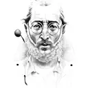 rostro de John Lennon  tattoo design idea