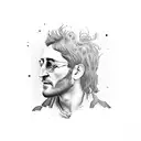 rostro de John Lennon  tattoo design idea
