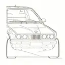 bmw e30 race car pro3 tattoo design idea