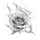 rose spines  tattoo design idea