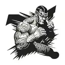 Pro wrestler Showing off  tattoo design idea