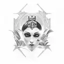 psalm 23 gothic tattoo design idea