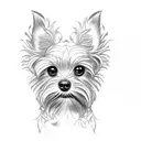 yorkie tattoo design idea