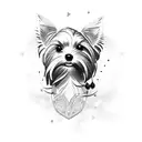 yorkie tattoo design idea
