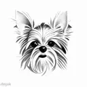 yorkie tattoo design idea