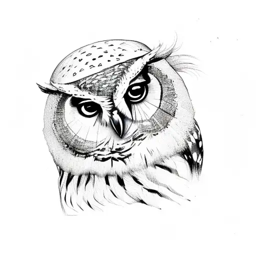 owl jester wisdom fool tattoo design idea