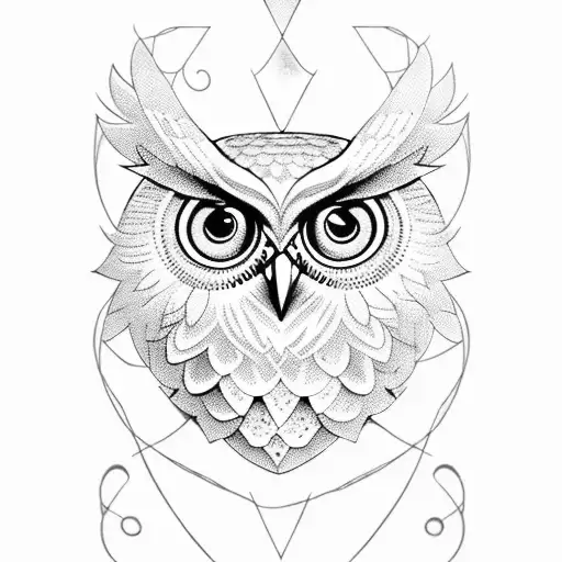 owl, jester, wisdom, fool tattoo design idea