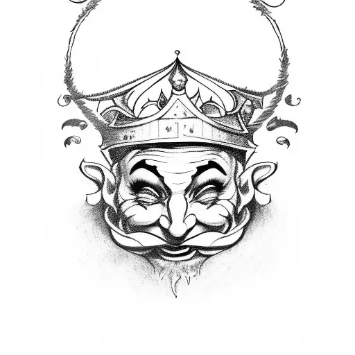 jester, fool, wise man, king tattoo design idea