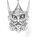 jester, fool, wise man, king tattoo design idea