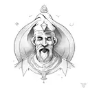 jester, fool, wise man, king tattoo design idea