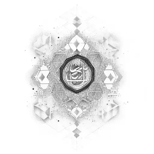 arabic culture alchemy tattoo design idea