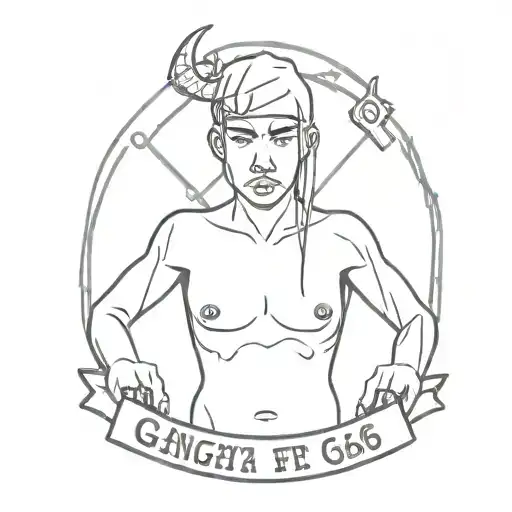 gangsta ftp 666 kill me tattoo design idea