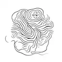 river meander tattoo design idea