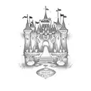 Disney castle tattoo design idea