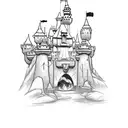 Disney castle tattoo design idea