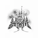 Disney castle tattoo design idea