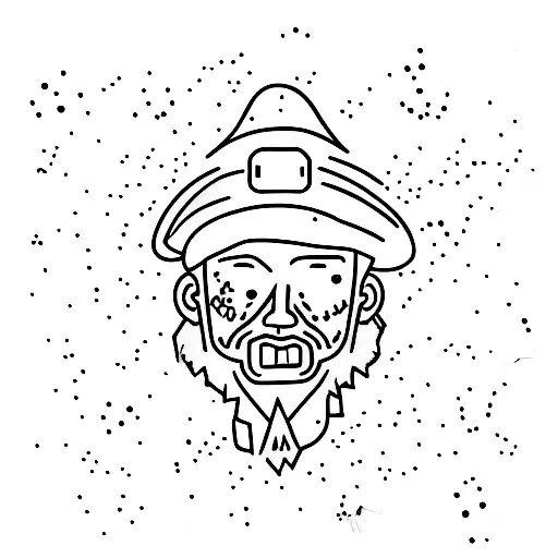 Alone Man tattoo design idea