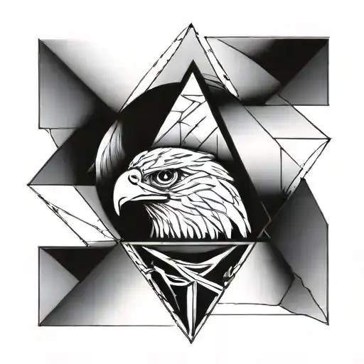 eagle eye inside a  triangle  tattoo design idea
