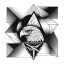 eagle eye inside a  triangle  tattoo design idea