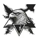 eagle eye inside a  triangle  tattoo design idea