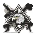 eagle eye inside a  triangle  tattoo design idea