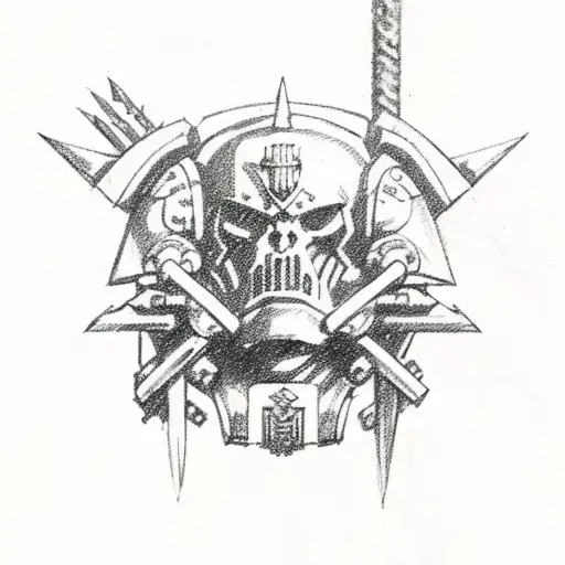 warhammer 40k space marine tattoo design idea