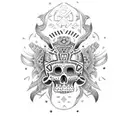 aztec calaveras  tattoo design idea