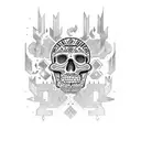 aztec calaveras  tattoo design idea