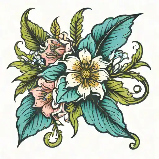 may december birth flower tattoo design idea