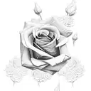 write name Ricardo with roses tattoo design idea