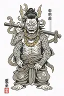 korean dokkaebi tattoo design idea