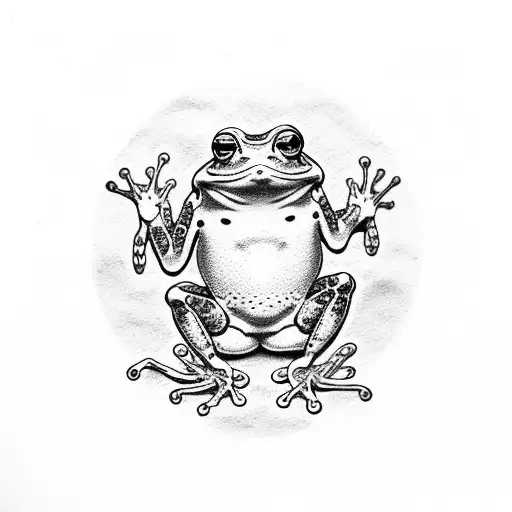 JAPANESE FROG tattoo design idea
