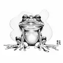 JAPANESE FROG tattoo design idea