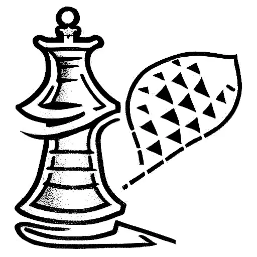 King chess piece tattoo design idea