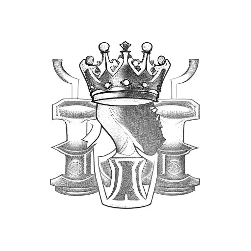 King chess piece tattoo design idea