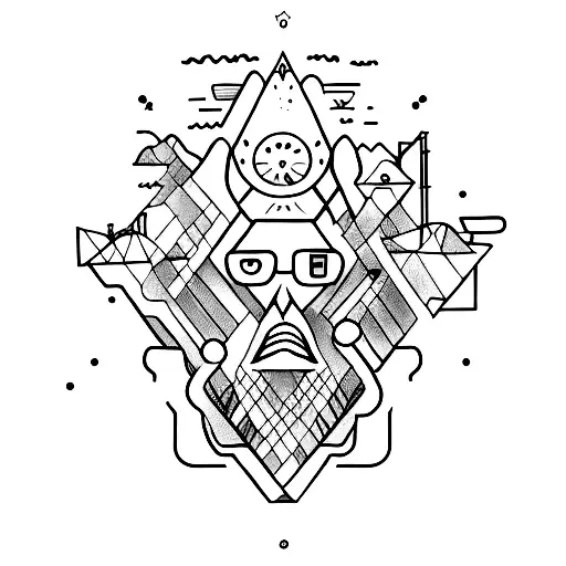 the constant tug between solitude and company tattoo design idea