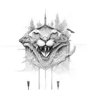 mind over matter tattoo design idea