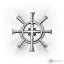 Christian Cross with 3 scroll around it tattoo design idea
