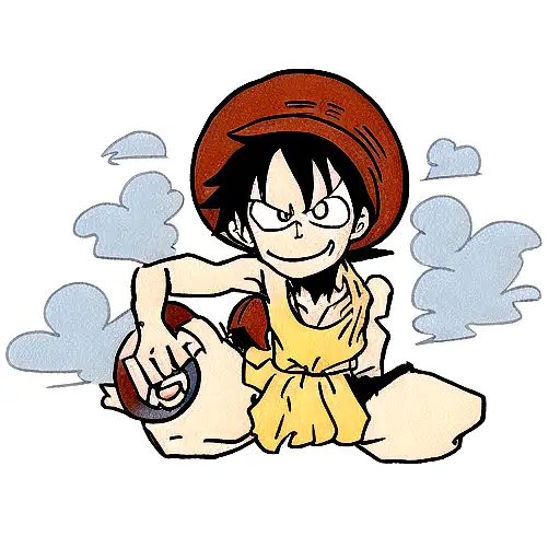 monkey d luffy tattoo design idea