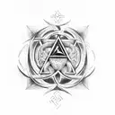 Valknut Symbol,yggdrasil,Vegvisir,Huginn and Muninn,Viking Axe tattoo design idea