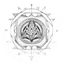 Valknut Symbol,yggdrasil,Vegvisir,Huginn and Muninn,Viking Axe tattoo design idea