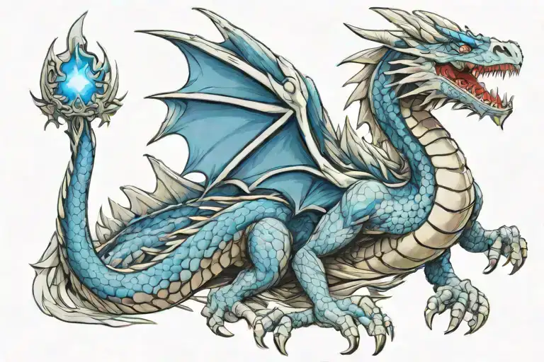 blue eyes white dragon tattoo design tattoo design idea