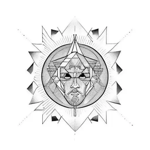 modernes Fineline kleine tattoos zusammenführen geometrische formen griechische göttin Mond Sonne Sterne Hände spirituel tattoo design idea