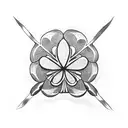 five leaf clover tattoo design idea