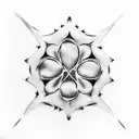 five leaf clover tattoo design idea