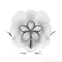 five leaf clover tattoo design idea