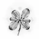 five leaf clover tattoo design idea