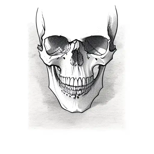 skull hand tattoo design idea