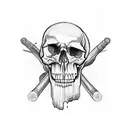 skull hand tattoo design idea