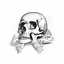 skull hand tattoo design idea